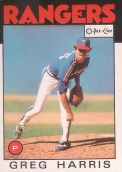 1986 O-Pee-Chee Baseball Cards 128     Greg Harris